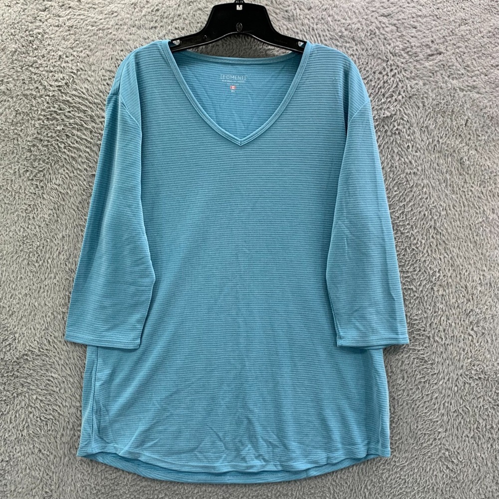 SEG'MENTS Blouse Womens XL Top Extra Large Blue*